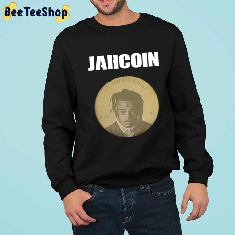 Xxxtentacion Jahcoin Design White Text Unisex T-Shirt Xxxtentacion Jahcoin Design White Text Unisex T-Shirt