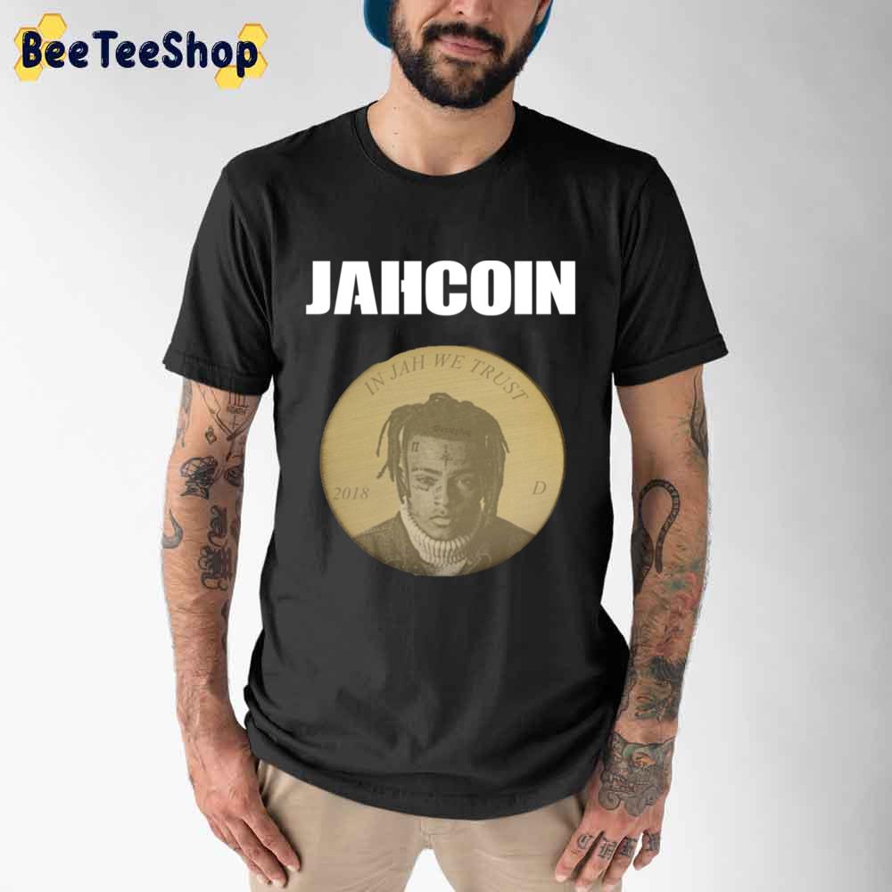 Xxxtentacion Jahcoin Design White Text Unisex T-Shirt Xxxtentacion Jahcoin Design White Text Unisex T-Shirt