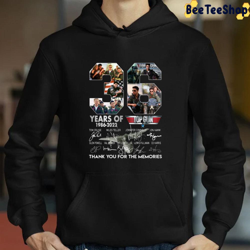 36 Years 1986 2022 Top Gun Thank You For The Memories Signatures Unisex T-Shirt 36 Years 1986 2022 Top Gun Thank You For The Memories Signatures Unisex T-Shirt