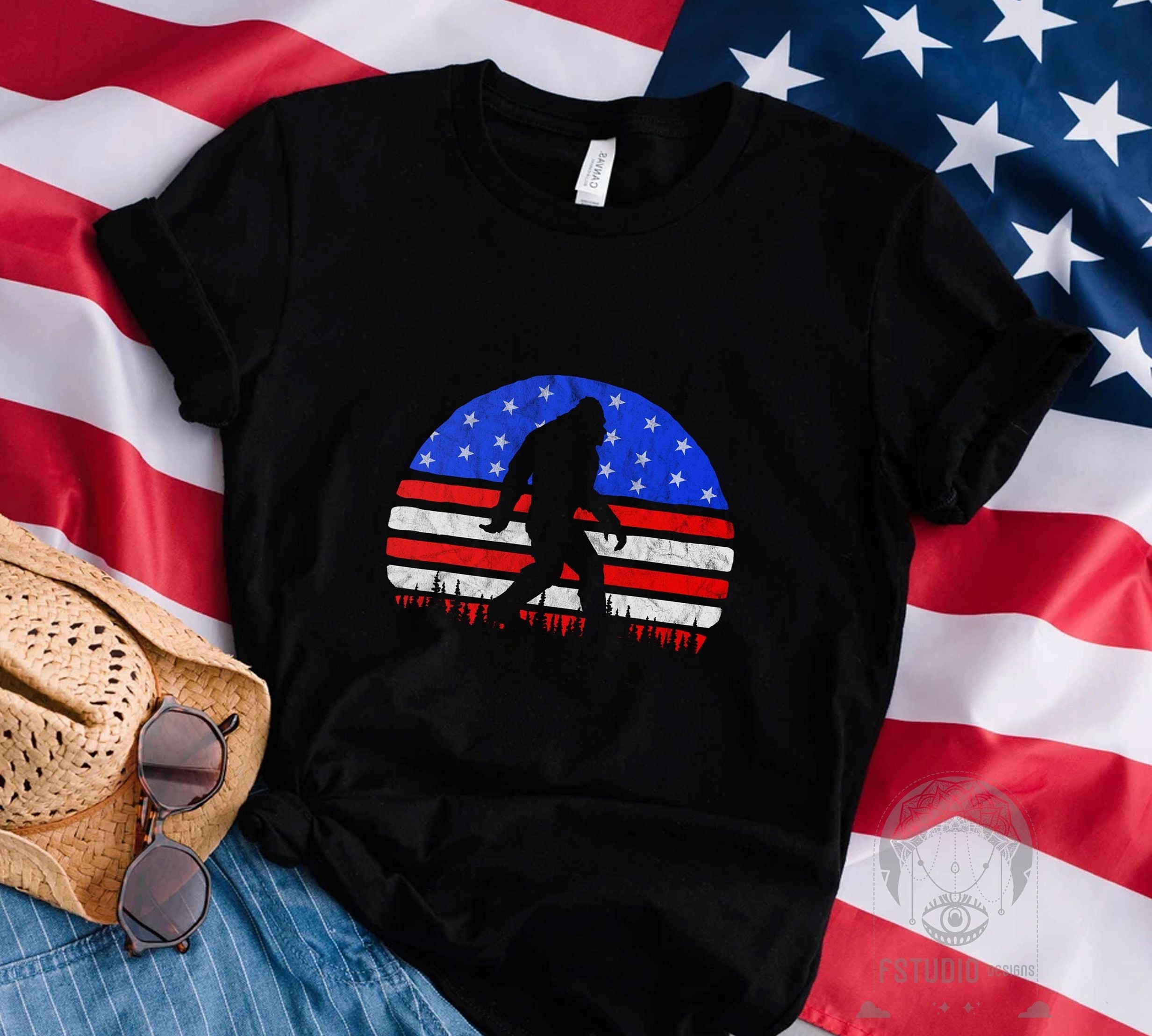 4th Of July Funny Bigfoot America Flag Independence Unisex Shirt 4th Of July Funny Bigfoot America Flag Independence Unisex Shirt