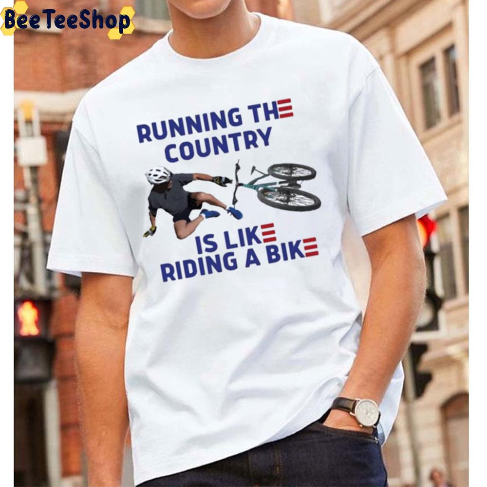 New Trending 2022 Running The Country Is Like Riding A Bike Joe Biden Unisex T-Shirt New Trending 2022 Running The Country Is Like Riding A Bike Joe Biden Unisex T-Shirt