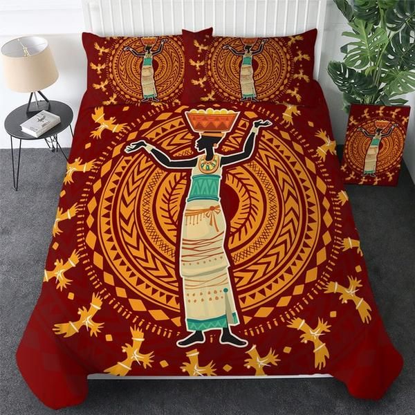 African Woman Symbol Cotton Bedding Sets African Woman Symbol Cotton Bedding Sets