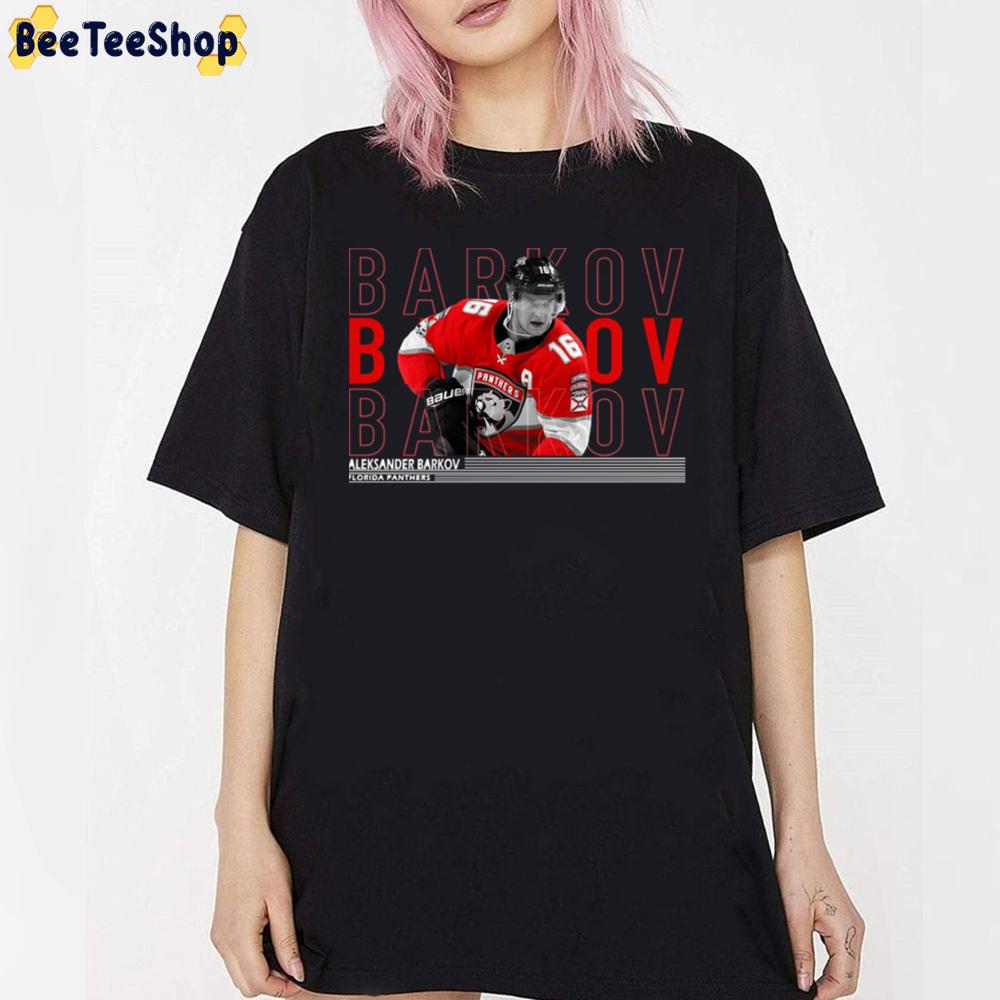 Aleksander Barkov Typography Florida Panthers Hockey Unisex T-Shirt Aleksander Barkov Typography Florida Panthers Hockey Unisex T-Shirt