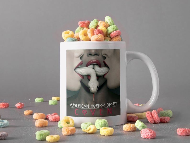 American Horror Story Coven Mug Double Feature Mug Apocalypse Mug Retro Vintage Mug Premium Sublime Ceramic Coffee Mug White American Horror Story Coven Mug Double Feature Mug Apocalypse Mug Retro Vintage Mug Premium Sublime Ceramic Coffee Mug White