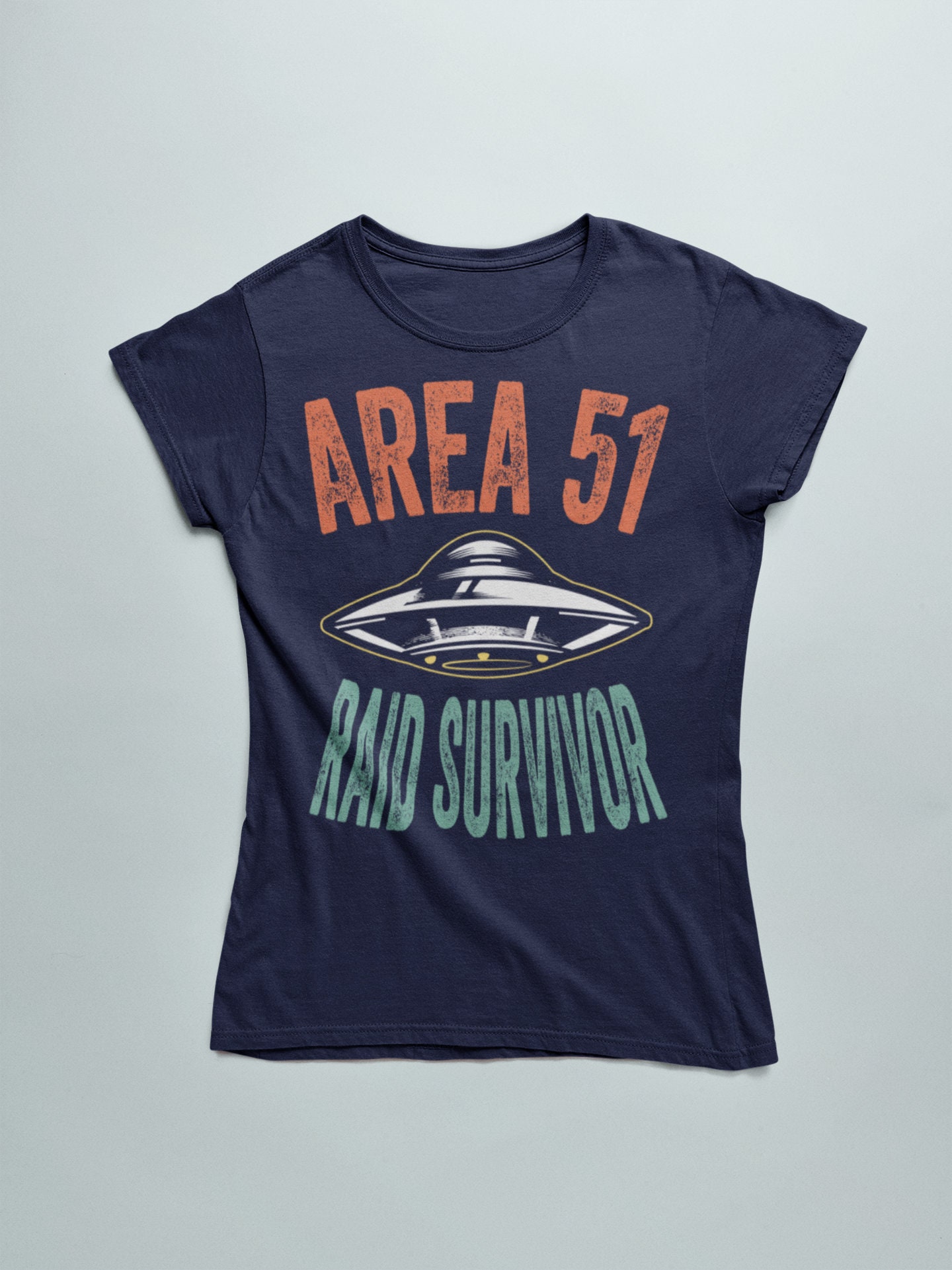 Area 51 Raid Survivor Alien Ufo Vintage Unisex T-Shirt Area 51 Raid Survivor Alien Ufo Vintage Unisex T-Shirt