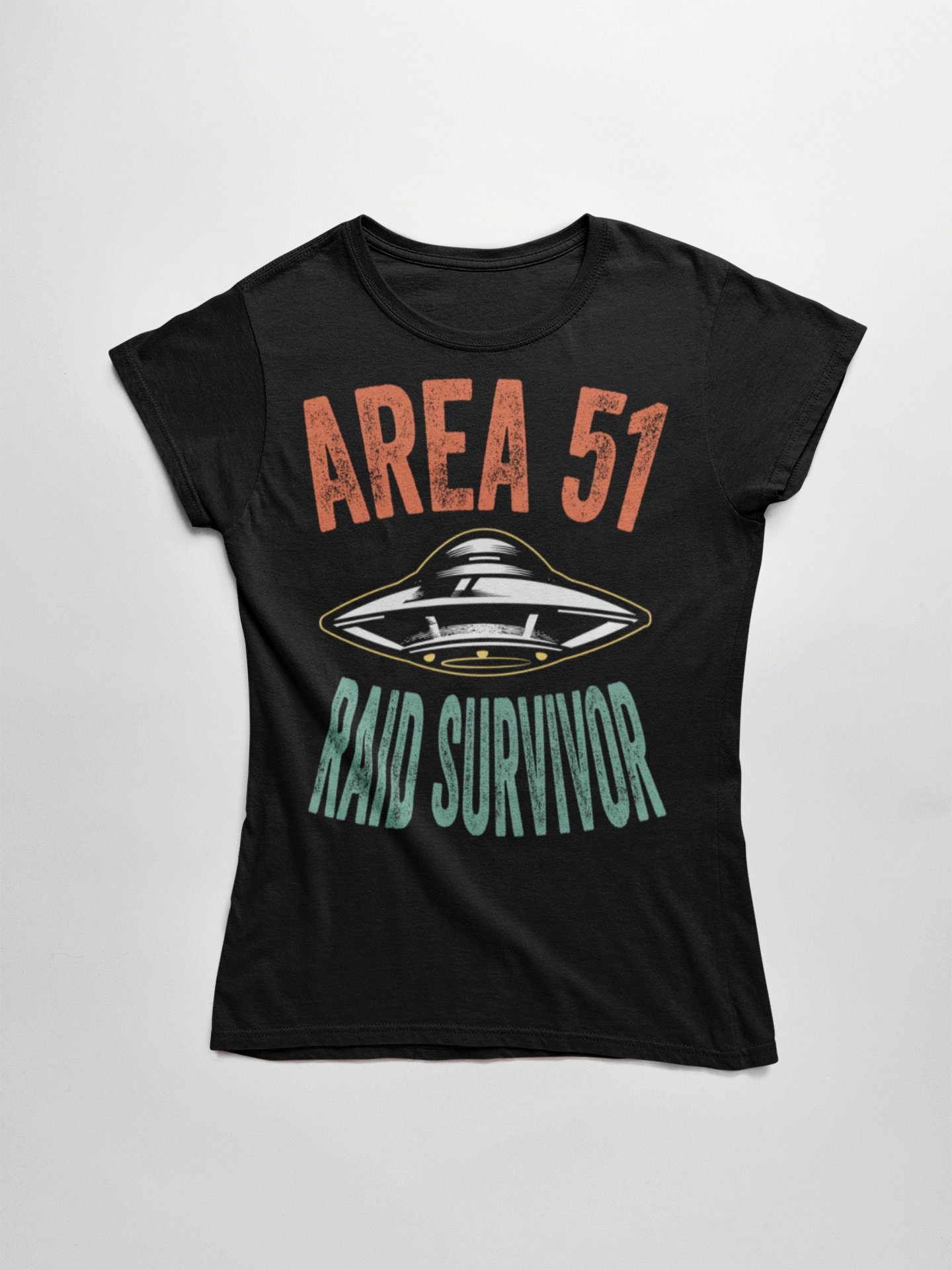 Area 51 Raid Survivor Alien Ufo Vintage Unisex T-Shirt Area 51 Raid Survivor Alien Ufo Vintage Unisex T-Shirt