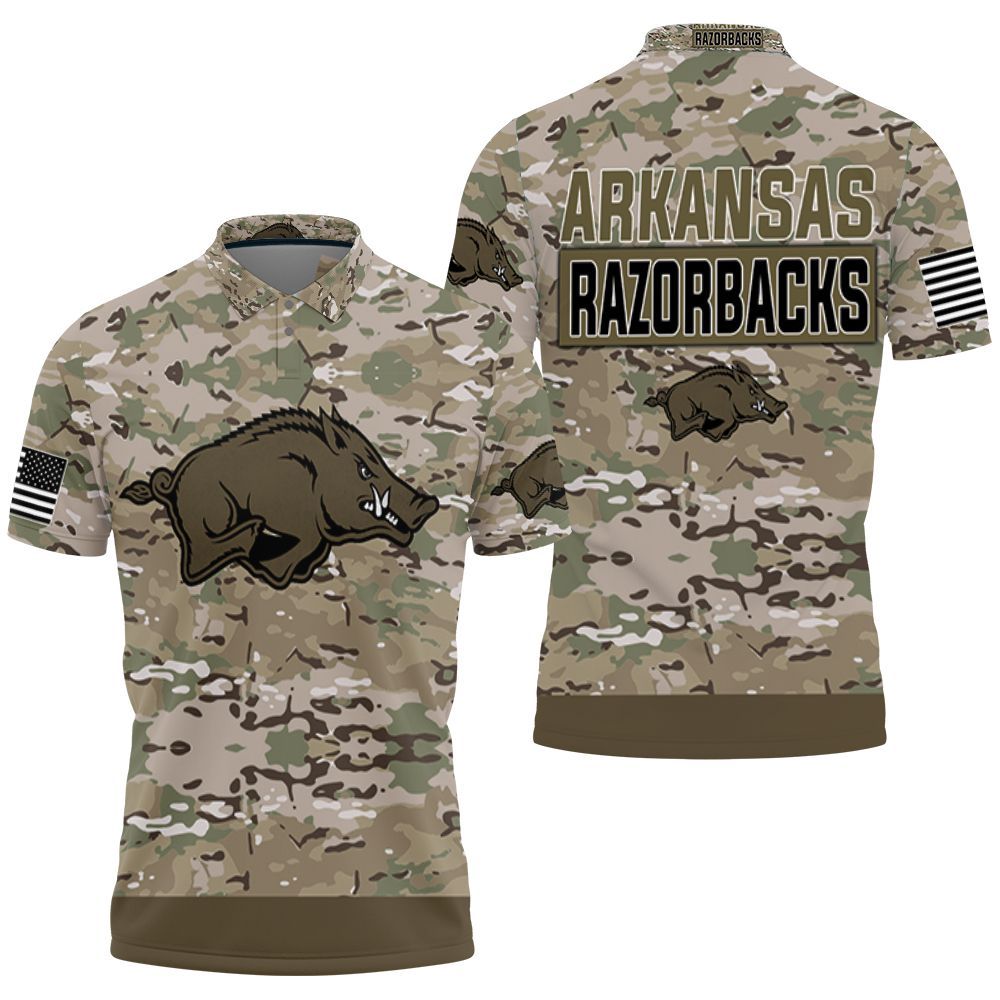 Arkansas Razorbacks Camo Pattern 3d Jersey Polo Shirt All Over Print Shirt 3d T-shirt Arkansas Razorbacks Camo Pattern 3d Jersey Polo Shirt All Over Print Shirt 3d T-shirt