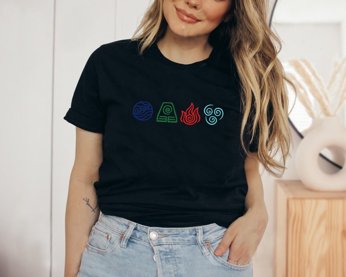 Avatar The Last Airbender Fire Water Air Earth Atla Unisex T-Shirt Avatar The Last Airbender Fire Water Air Earth Atla Unisex T-Shirt