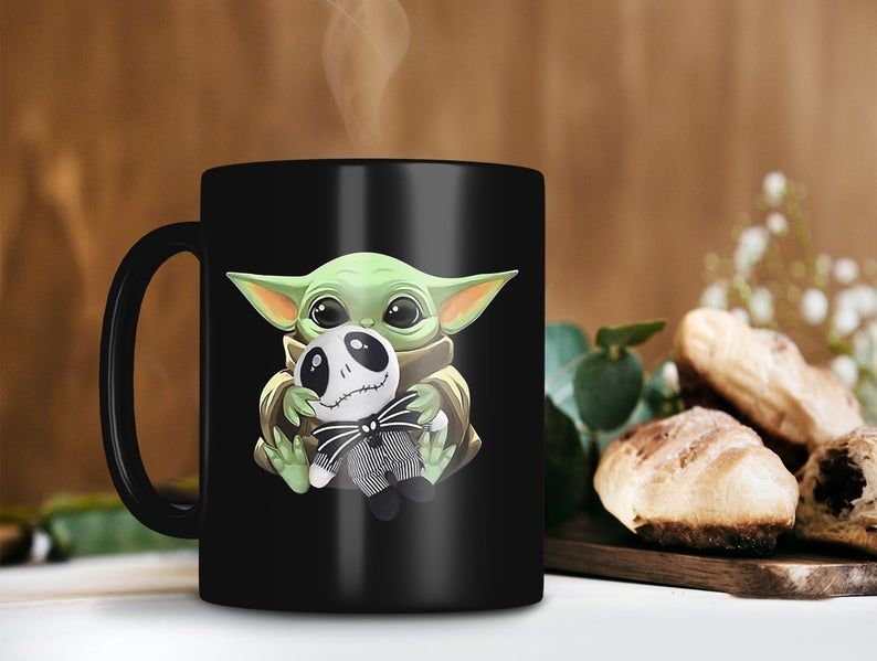 Baby Yoda Hold Baby Jack Skellington Mug The Mandalorian Mug Star Wars Gift Halloween Coffee Mug Premium Sublime Ceramic Coffee Mug Black Baby Yoda Hold Baby Jack Skellington Mug The Mandalorian Mug Star Wars Gift Halloween Coffee Mug Premium Sublime Ceramic Coffee Mug Black