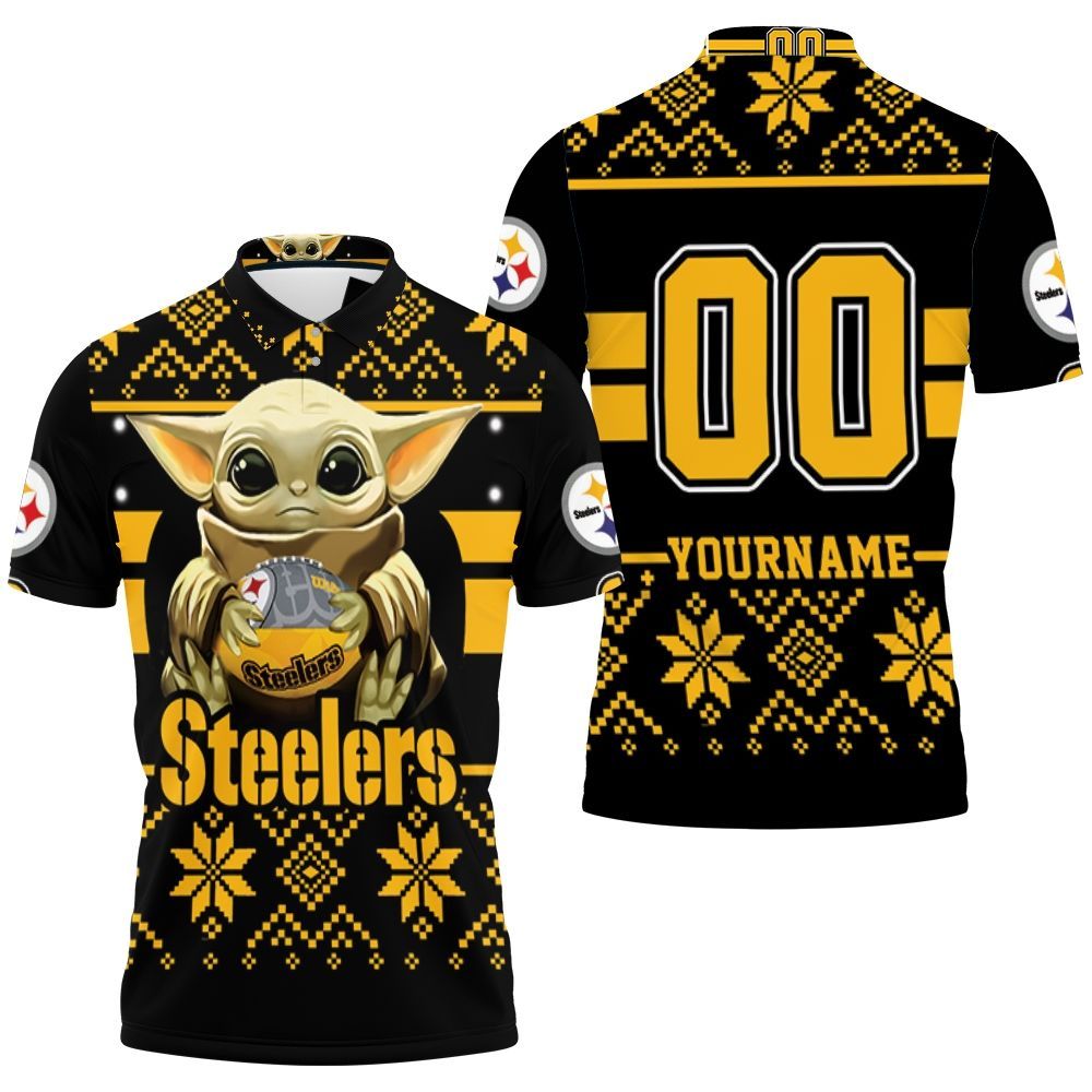 Baby Yoda Hugs Pittsburgh Steelers Ugly Sweater 3d 1 Personalized Polo Shirt All Over Print Shirt 3d T-shirt Baby Yoda Hugs Pittsburgh Steelers Ugly Sweater 3d 1 Personalized Polo Shirt All Over Print Shirt 3d T-shirt