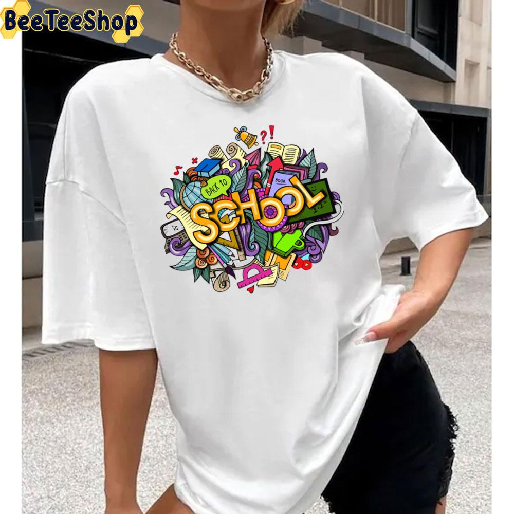 Back To School Doodles Art Unisex T-Shirt Back To School Doodles Art Unisex T-Shirt