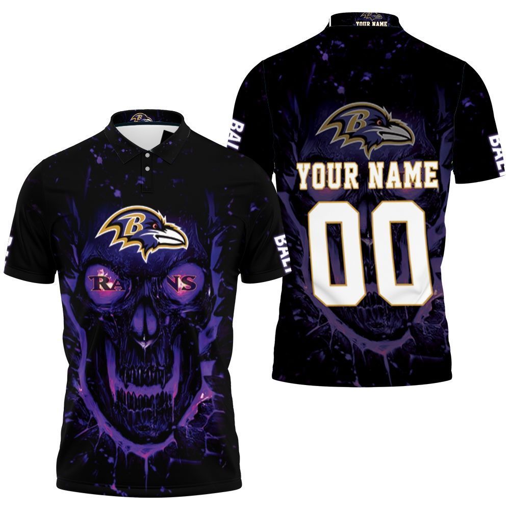 Baltimore Ravens Nfl Skull For Fan 3d Personalized Polo Shirt All Over Print Shirt 3d T-shirt Baltimore Ravens Nfl Skull For Fan 3d Personalized Polo Shirt All Over Print Shirt 3d T-shirt