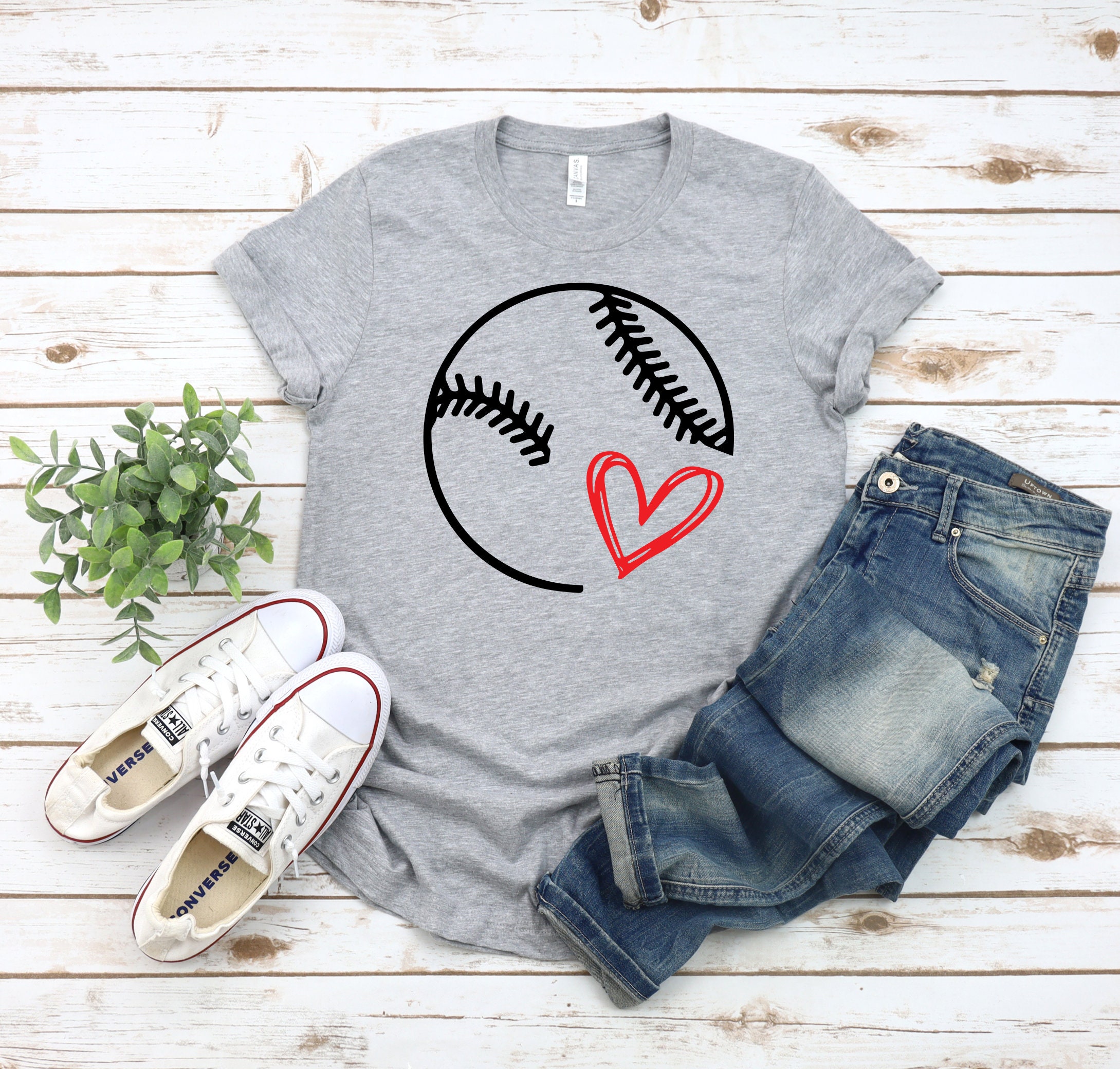 Baseball Heart Cute Father's Day Unisex T-Shirt Baseball Heart Cute Father's Day Unisex T-Shirt
