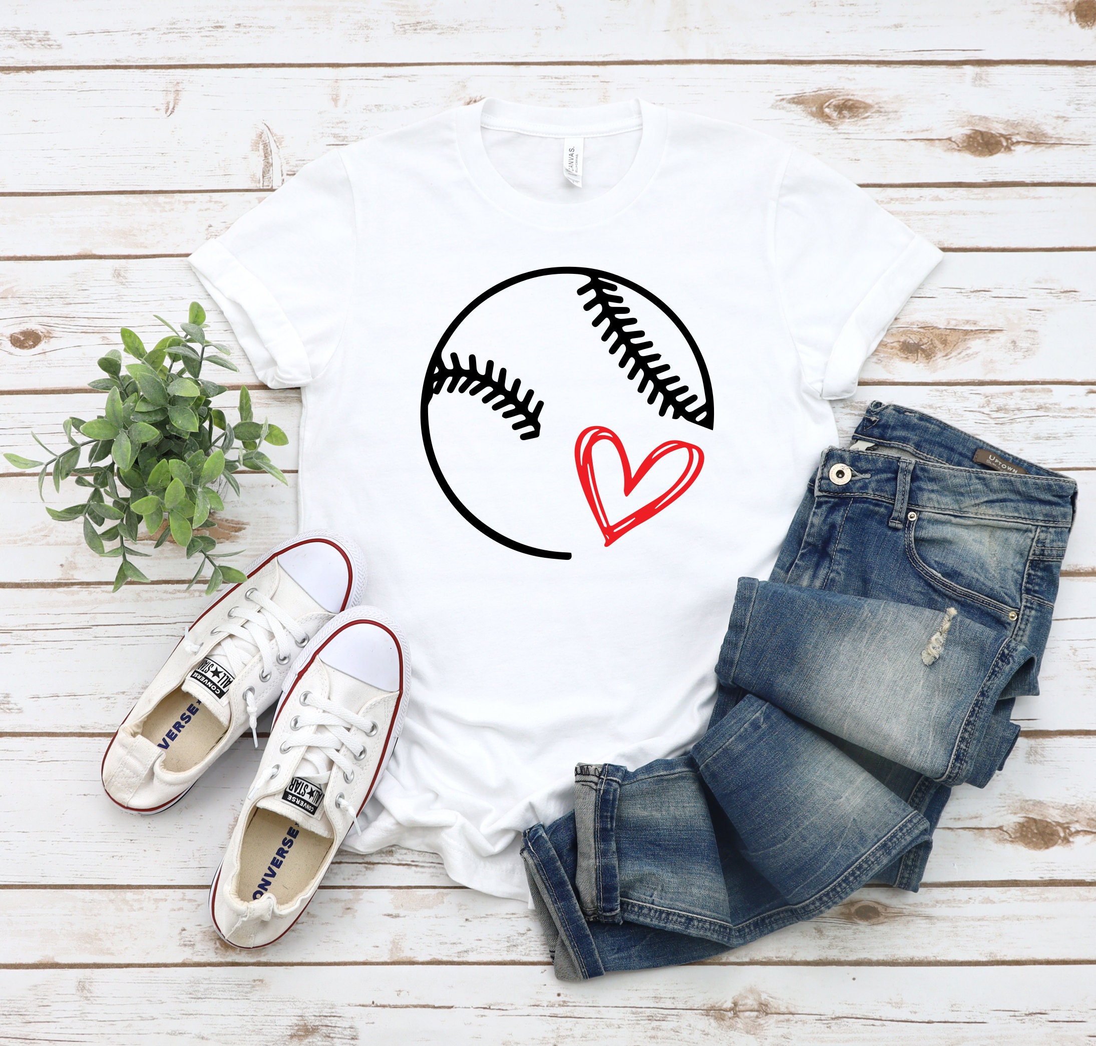 Baseball Heart Cute Father's Day Unisex T-Shirt Baseball Heart Cute Father's Day Unisex T-Shirt