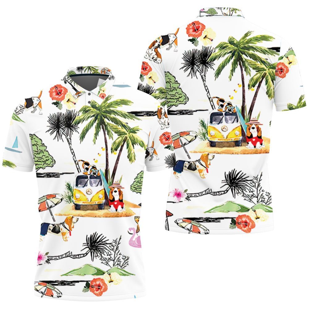 Basset Hound Hawaiian Hawaii Beach Retro 3d Jersey Polo Shirt All Over Print Shirt 3d T-shirt Basset Hound Hawaiian Hawaii Beach Retro 3d Jersey Polo Shirt All Over Print Shirt 3d T-shirt