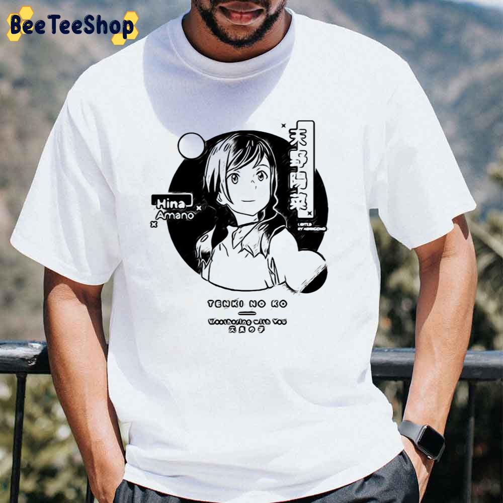Beautiful Girl Amano With Black Circle Weathering With You Unisex T-Shirt Beautiful Girl Amano With Black Circle Weathering With You Unisex T-Shirt