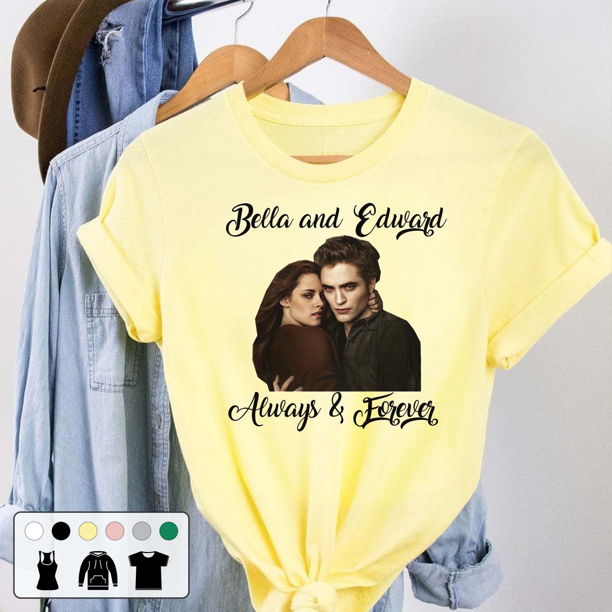 Bella And Edward Always And Forever The Twilight Saga Breaking Dawn Retro Unisex T-Shirt Bella And Edward Always And Forever The Twilight Saga Breaking Dawn Retro Unisex T-Shirt