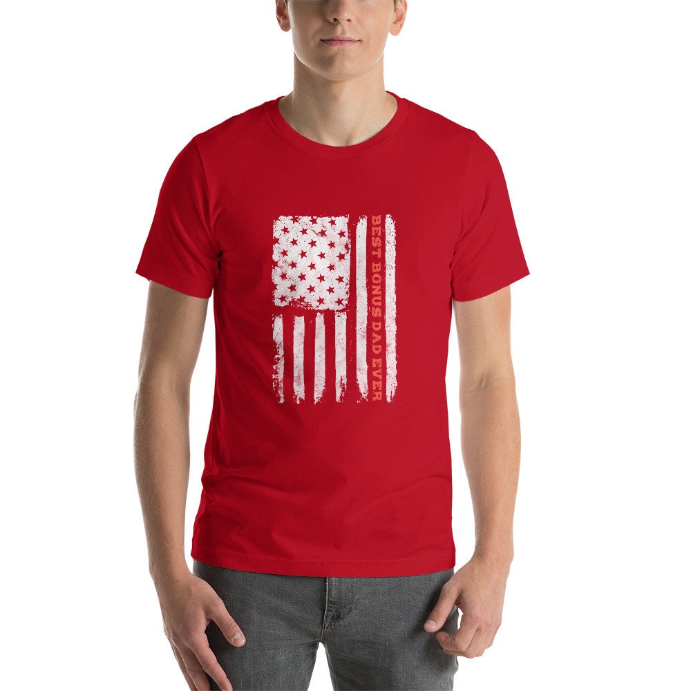 Best Bonus Dad Ever American Vintage Flag 4th July Father's Day Unisex Shirt Best Bonus Dad Ever American Vintage Flag 4th July Father's Day Unisex Shirt