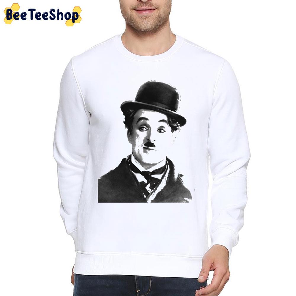 Black White Vintage Art Charlie Chaplin Unisex T-Shirt Black White Vintage Art Charlie Chaplin Unisex T-Shirt