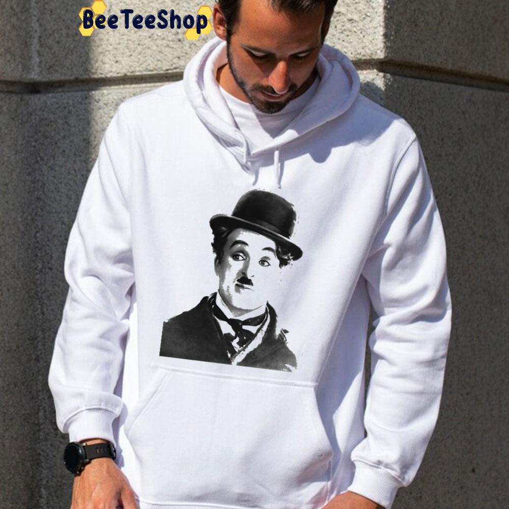 Black White Vintage Art Charlie Chaplin Unisex T-Shirt Black White Vintage Art Charlie Chaplin Unisex T-Shirt