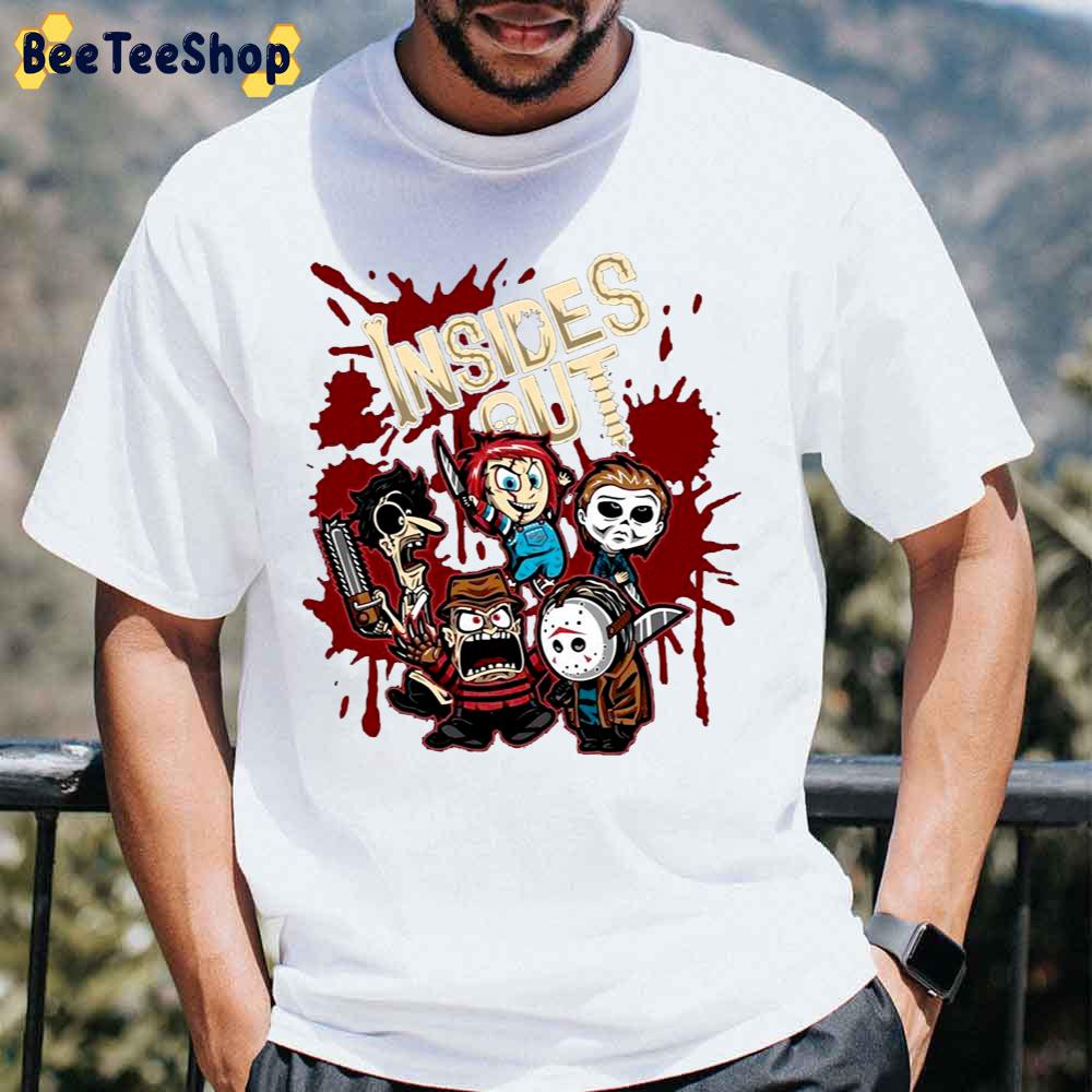 Bloody 80s Horror Film Halloween Inside Out Moive Unisex T-Shirt Bloody 80s Horror Film Halloween Inside Out Moive Unisex T-Shirt