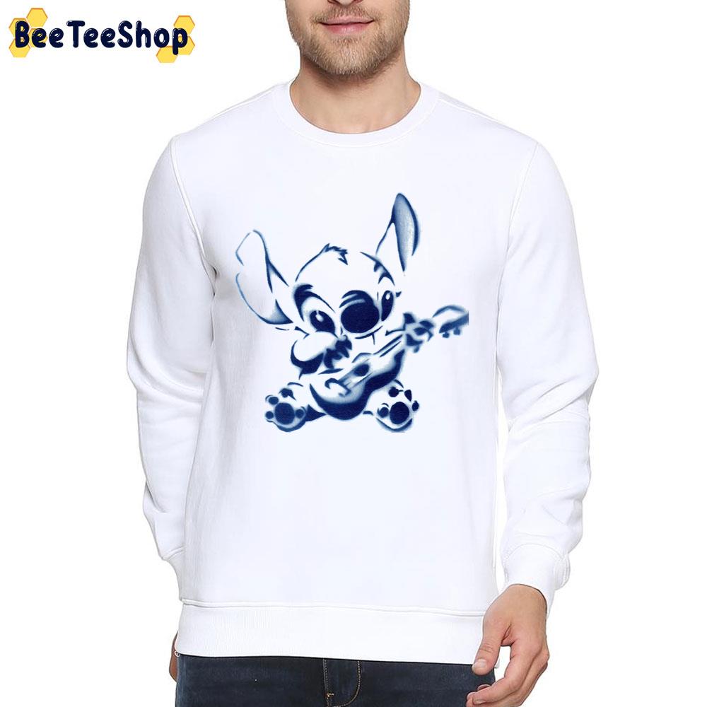 Blue Art Stitch Playing Guitar Unisex T-Shirt Blue Art Stitch Playing Guitar Unisex T-Shirt