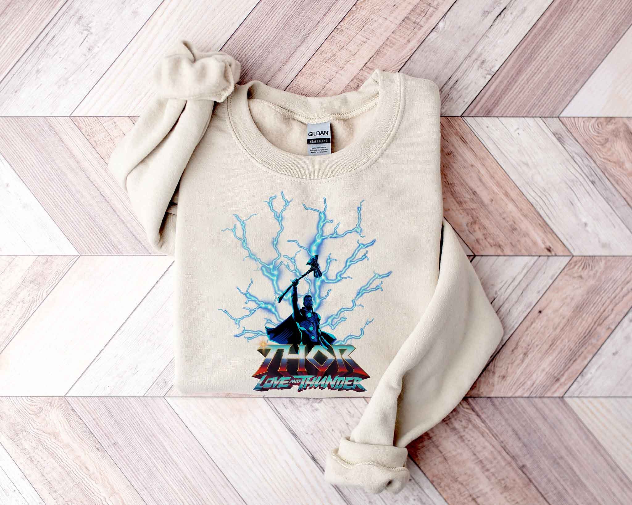 Blue Light Thor Love And Thunder 2022 New Movie Unisex Sweatshirt Blue Light Thor Love And Thunder 2022 New Movie Unisex Sweatshirt