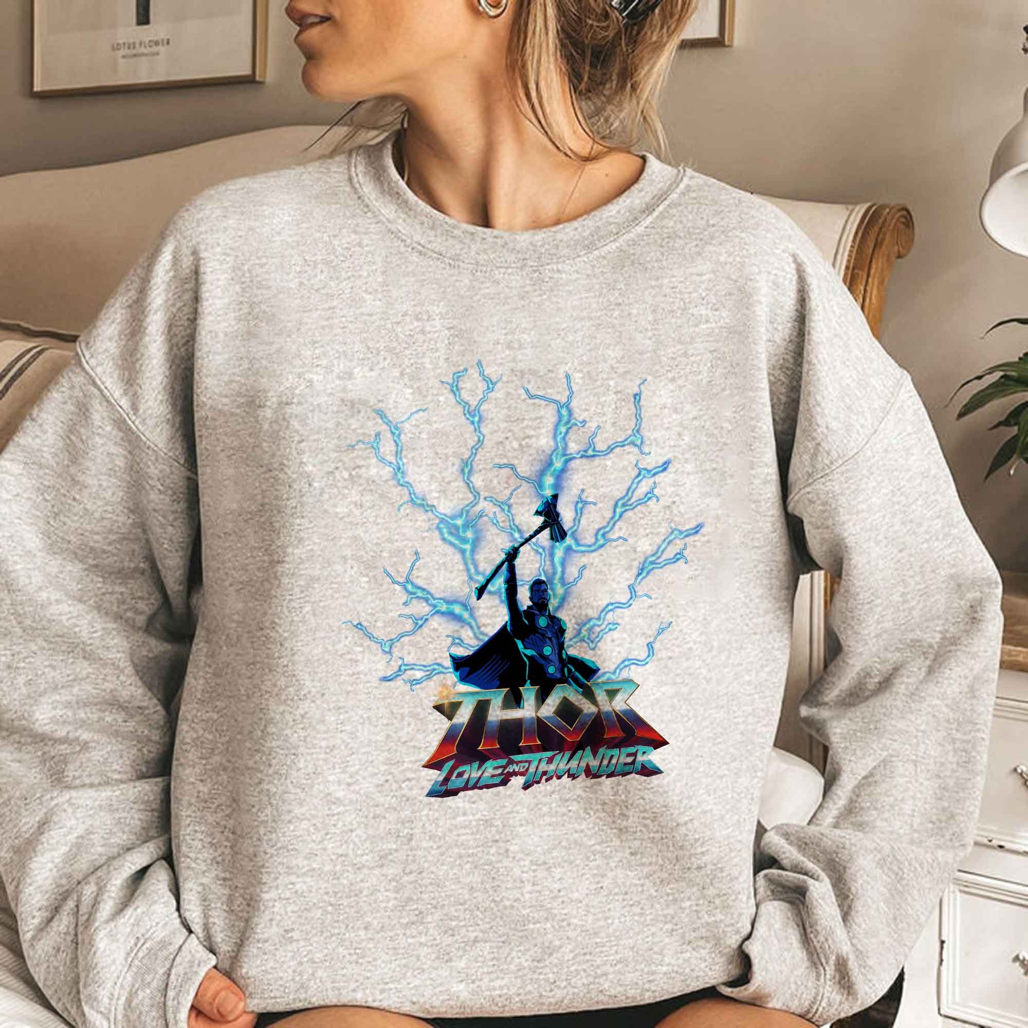 Blue Light Thor Love And Thunder 2022 New Movie Unisex Sweatshirt Blue Light Thor Love And Thunder 2022 New Movie Unisex Sweatshirt