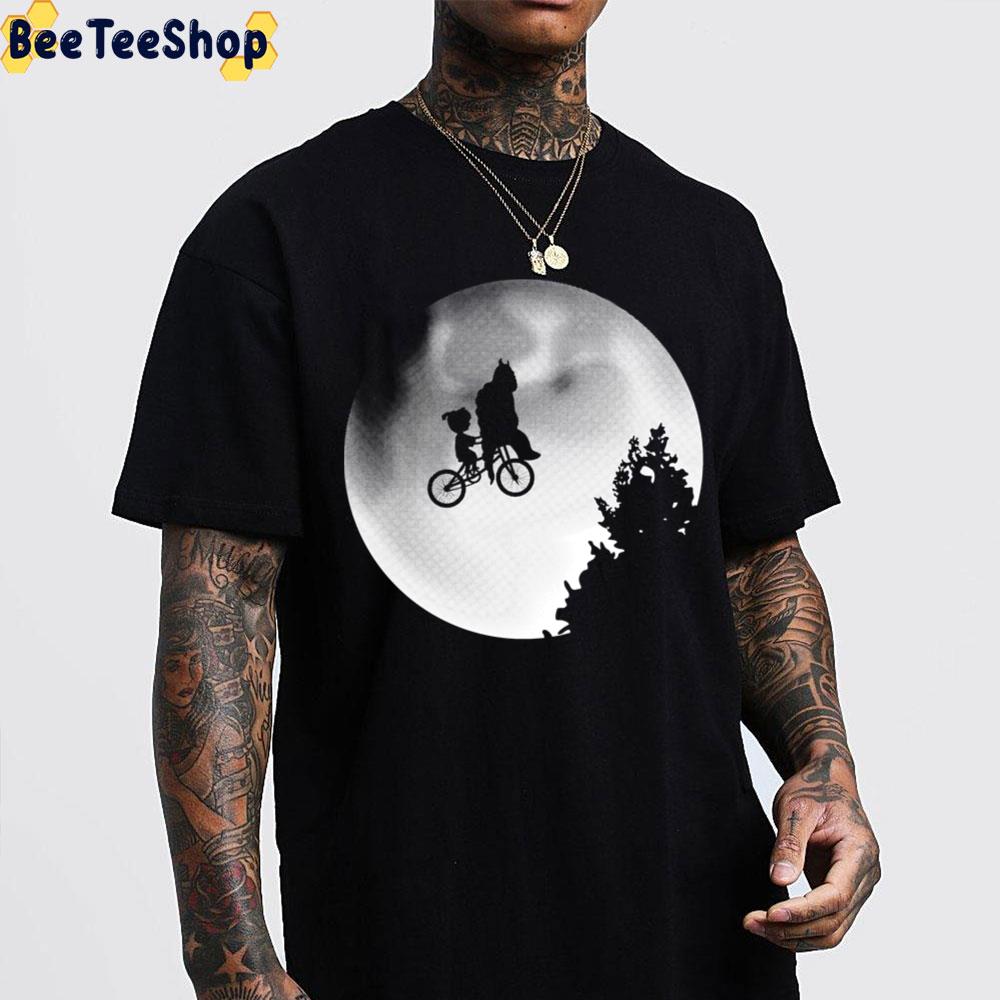 Boo And James Flying To The Moon Monsters Inc Unisex T-Shirt Boo And James Flying To The Moon Monsters Inc Unisex T-Shirt