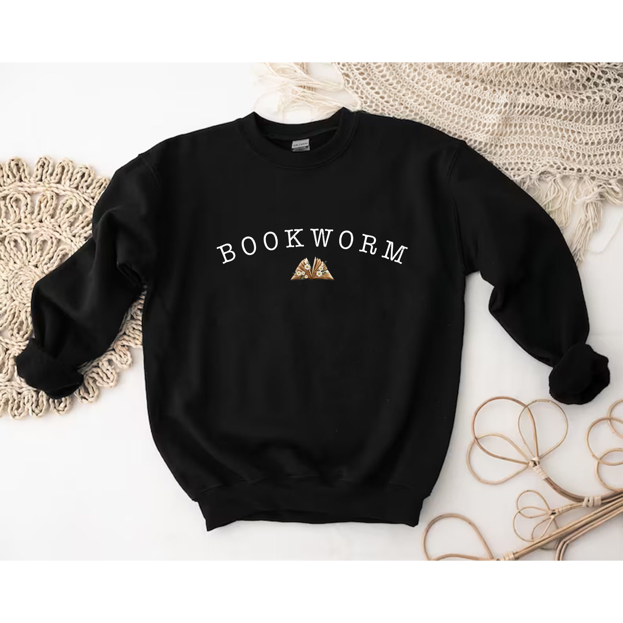 Bookworm Classic Design Unisex Sweatshirt Bookworm Classic Design Unisex Sweatshirt
