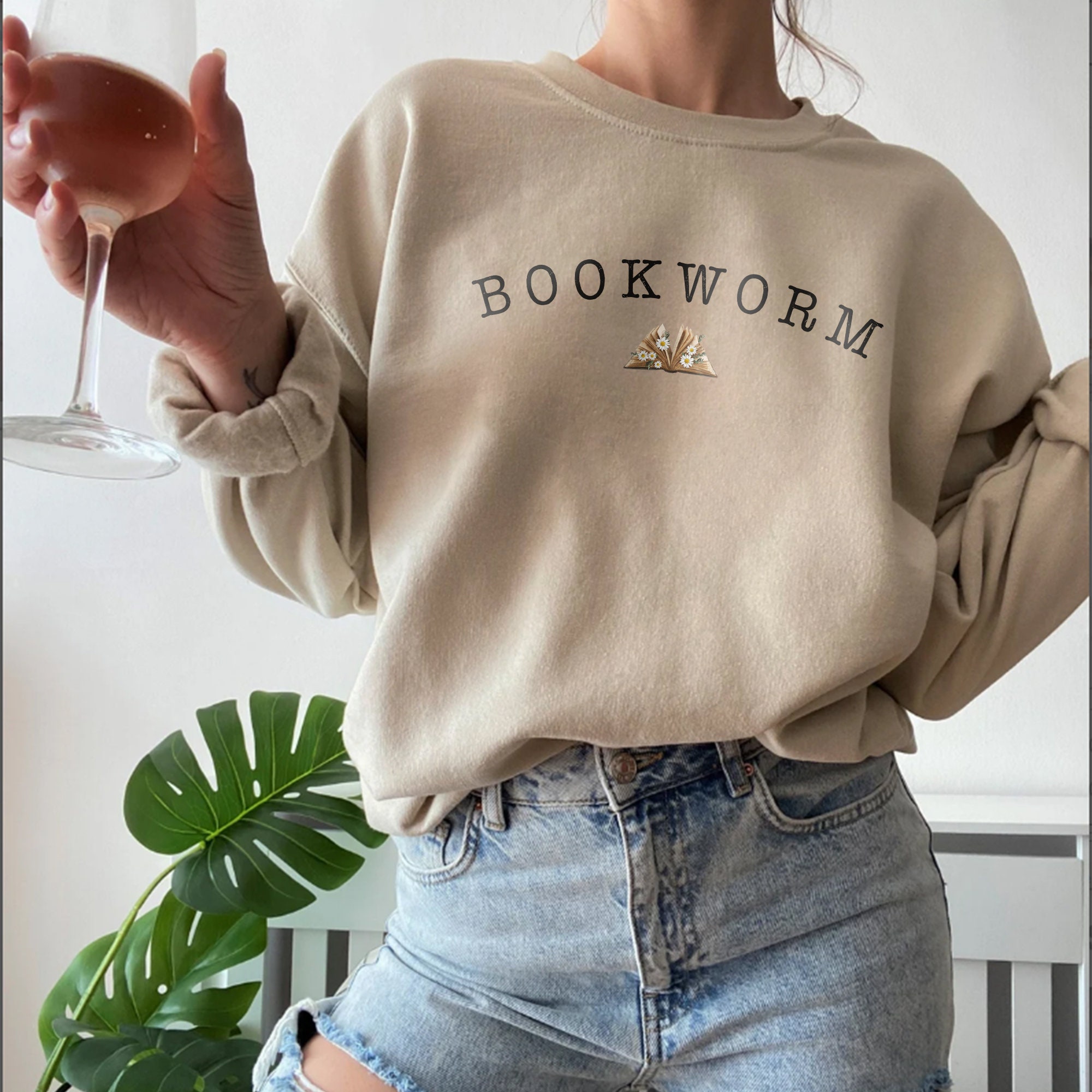 Bookworm Classic Design Unisex Sweatshirt Bookworm Classic Design Unisex Sweatshirt