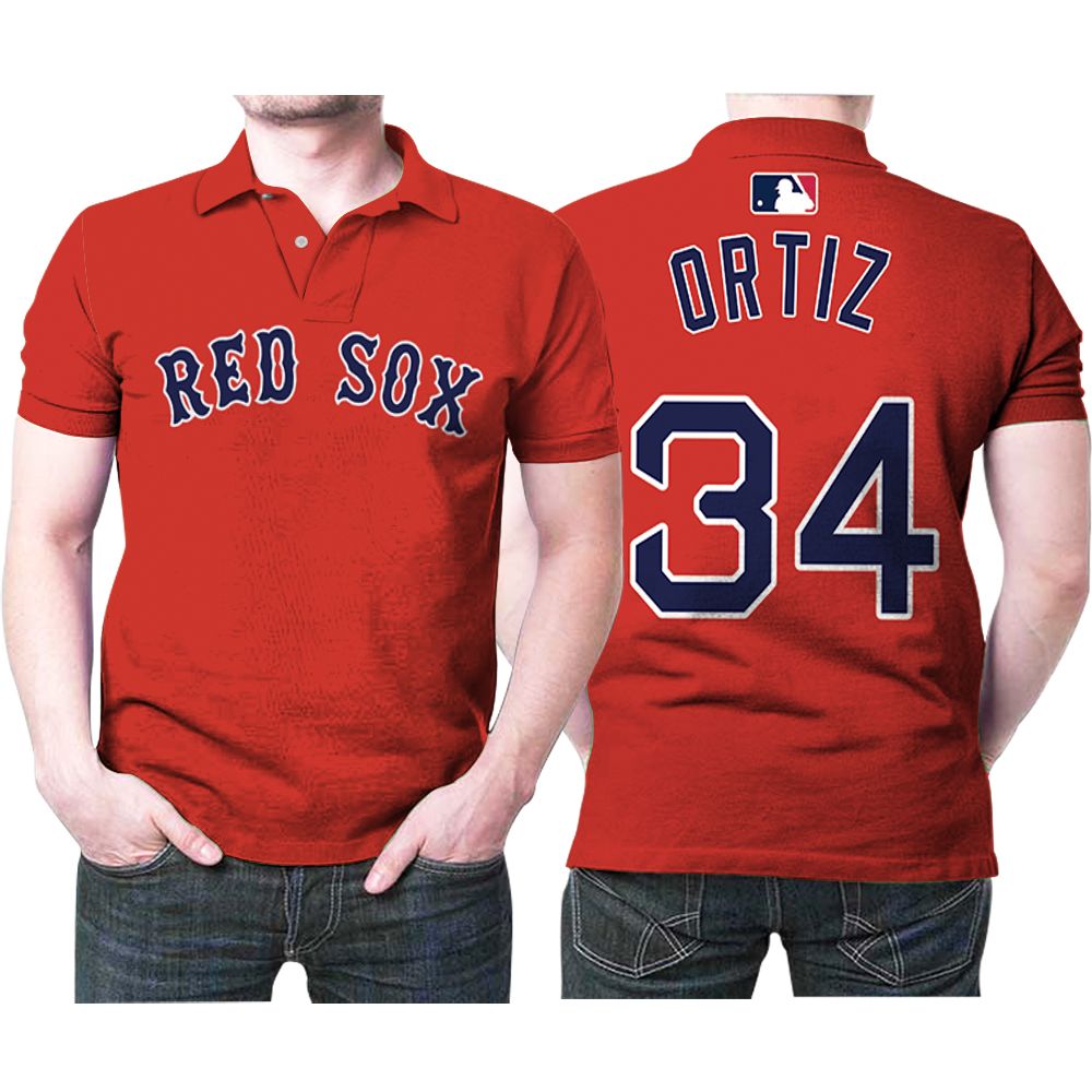 Boston Red Sox David Ortiz #34 Great Player Mlb Baseball Team Red Vintage 3d Designed Allover Gift For Boston Fans Polo Shirt Boston Red Sox David Ortiz #34 Great Player Mlb Baseball Team Red Vintage 3d Designed Allover Gift For Boston Fans Polo Shirt