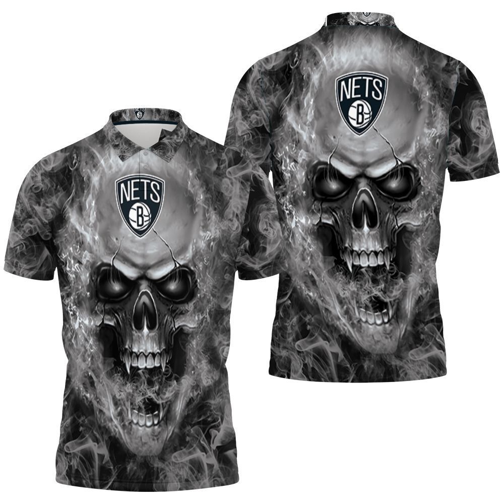 Brooklyn Nets Nba Fans Skull Polo Shirt All Over Print Shirt 3d T-shirt Brooklyn Nets Nba Fans Skull Polo Shirt All Over Print Shirt 3d T-shirt