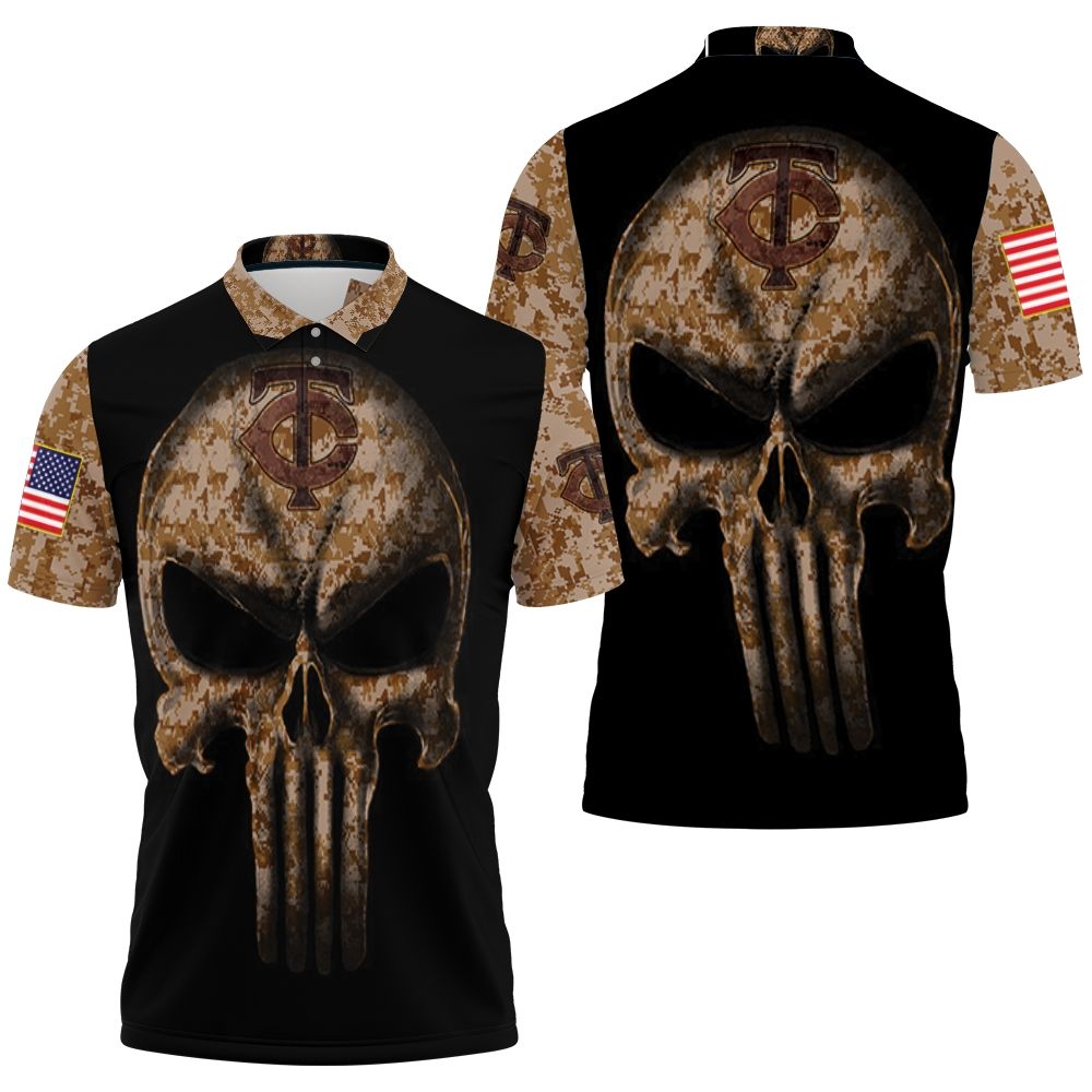 Camouflage Skull Minnesota Twins American Flag Polo Shirt All Over Print Shirt 3d T-shirt Camouflage Skull Minnesota Twins American Flag Polo Shirt All Over Print Shirt 3d T-shirt