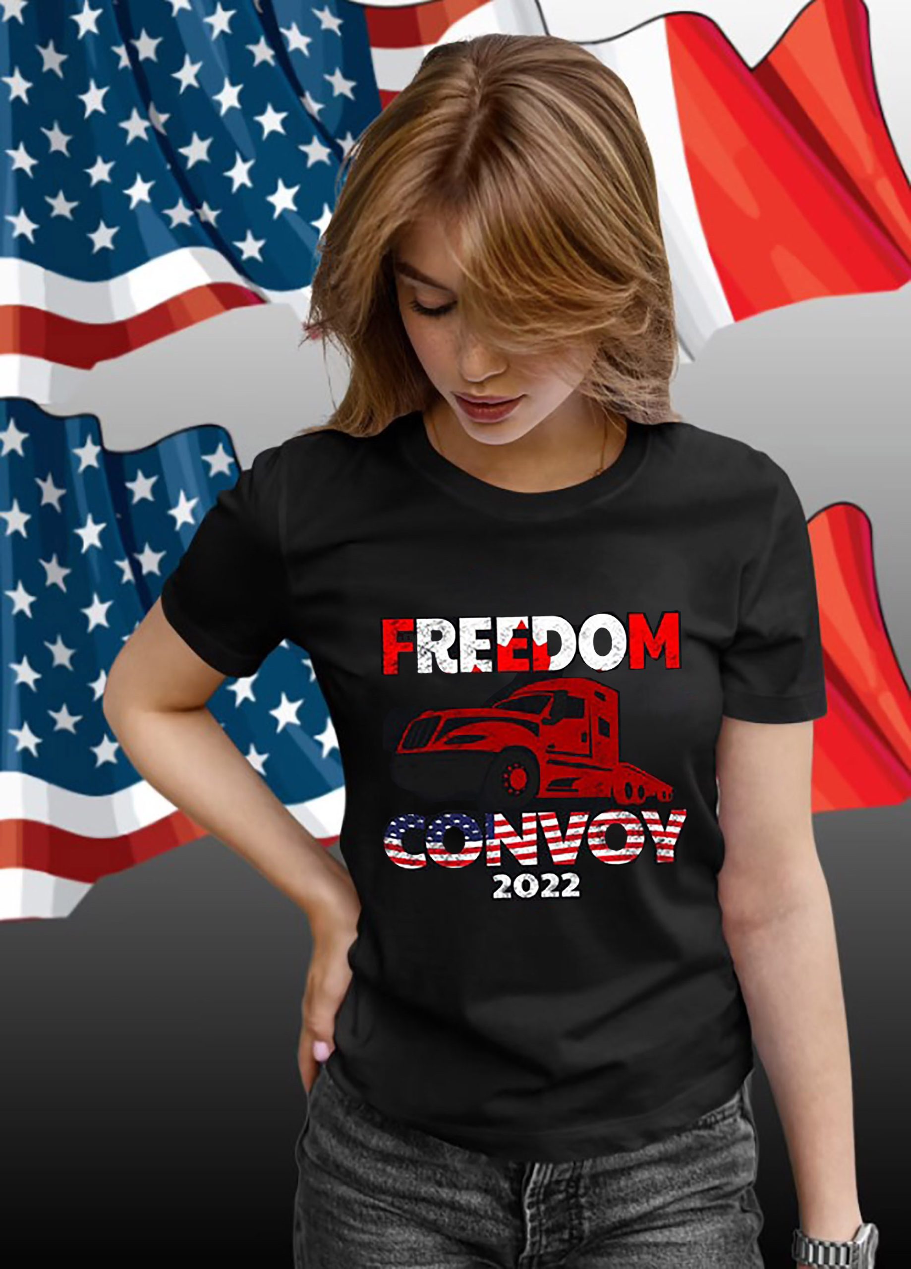 Canadian Freedom Support Truckers Convoy To Ottawa Unisex T-Shirt Canadian Freedom Support Truckers Convoy To Ottawa Unisex T-Shirt