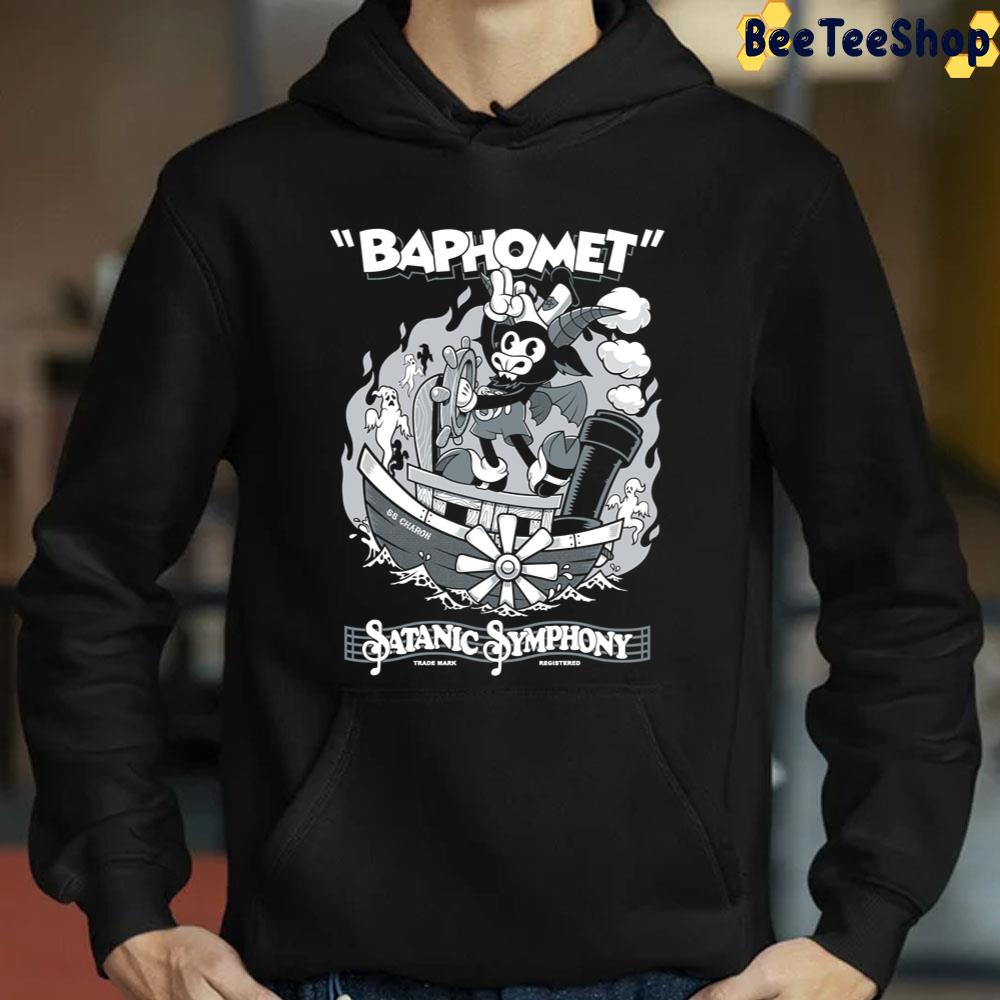 Cartoon Baphomet Steamboat Baphy Occult Satanic Symphony Unisex T-Shirt Cartoon Baphomet Steamboat Baphy Occult Satanic Symphony Unisex T-Shirt