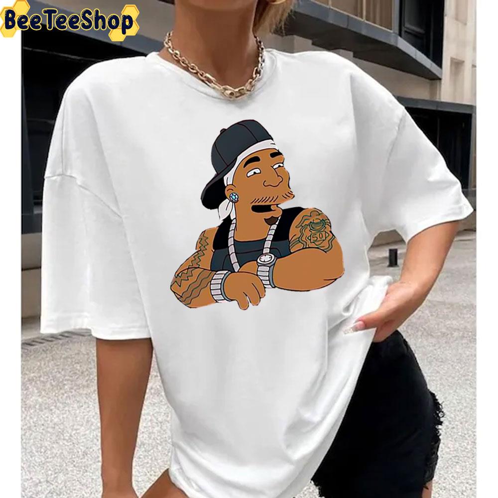 Cartoon Simpson Fifty Rap 50 Cent Rapper Unisex T-Shirt Cartoon Simpson Fifty Rap 50 Cent Rapper Unisex T-Shirt