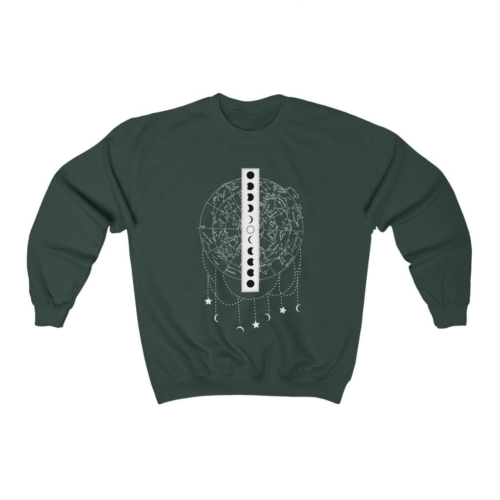 Celestial Constellation Star Chart Moon Unisex Sweatshirt Celestial Constellation Star Chart Moon Unisex Sweatshirt