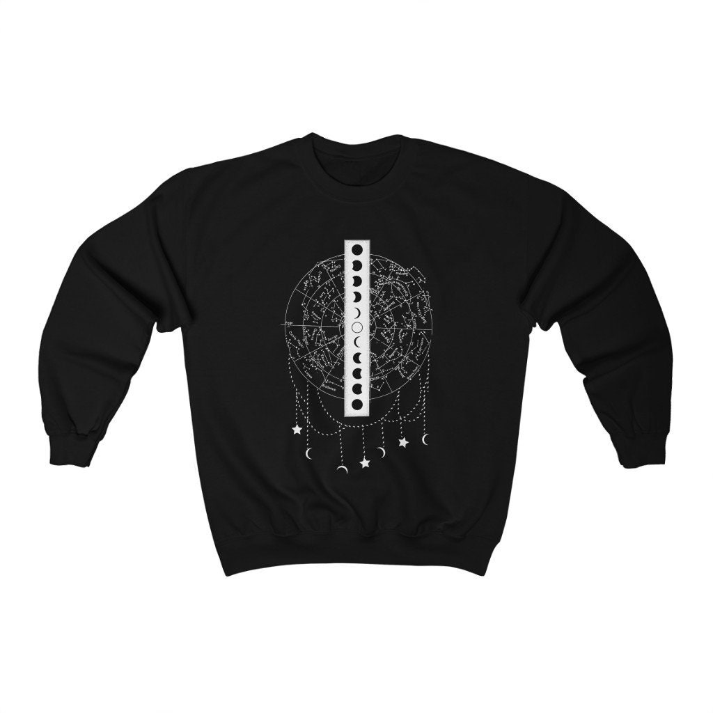 Celestial Constellation Star Chart Moon Unisex Sweatshirt Celestial Constellation Star Chart Moon Unisex Sweatshirt