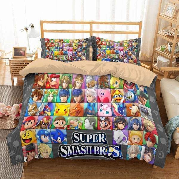 Characters Of Super Smash Bros Ultimate Bedding Set Characters Of Super Smash Bros Ultimate Bedding Set