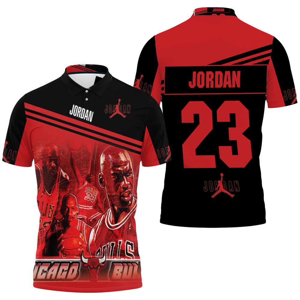 Chicago Bulls Michael Jordan 23 Polo Shirt All Over Print Shirt 3d T-shirt Chicago Bulls Michael Jordan 23 Polo Shirt All Over Print Shirt 3d T-shirt