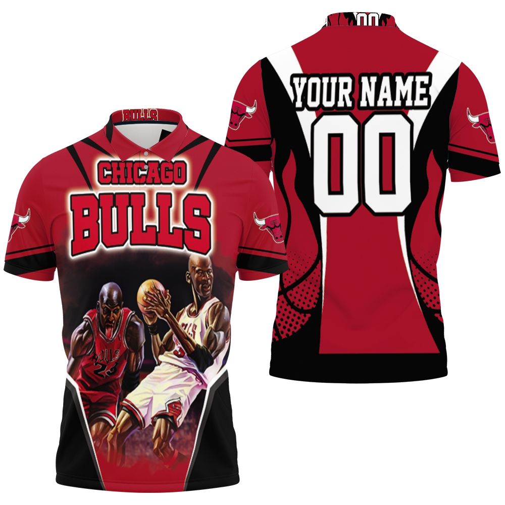 Chicago Bulls Michael Jordan Legends Red Black Personalized Polo Shirt All Over Print Shirt 3d T-shirt Chicago Bulls Michael Jordan Legends Red Black Personalized Polo Shirt All Over Print Shirt 3d T-shirt