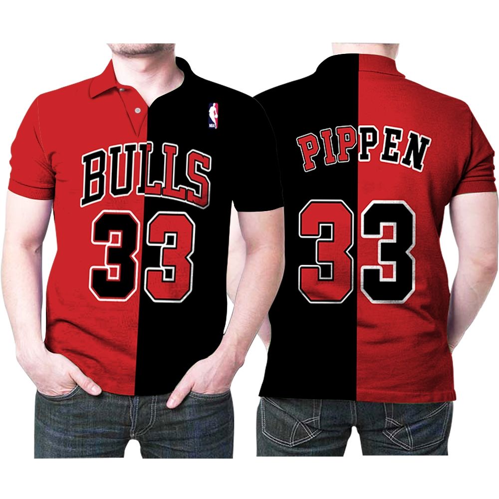 Chicago Bulls Scottie Pippen #33 Nba Great Player Throwback Black Red Jersey Style Gift For Bulls Fans Polo Shirt All Over Print Shirt 3d T-shirt Chicago Bulls Scottie Pippen #33 Nba Great Player Throwback Black Red Jersey Style Gift For Bulls Fans Polo Shirt All Over Print Shirt 3d T-shirt