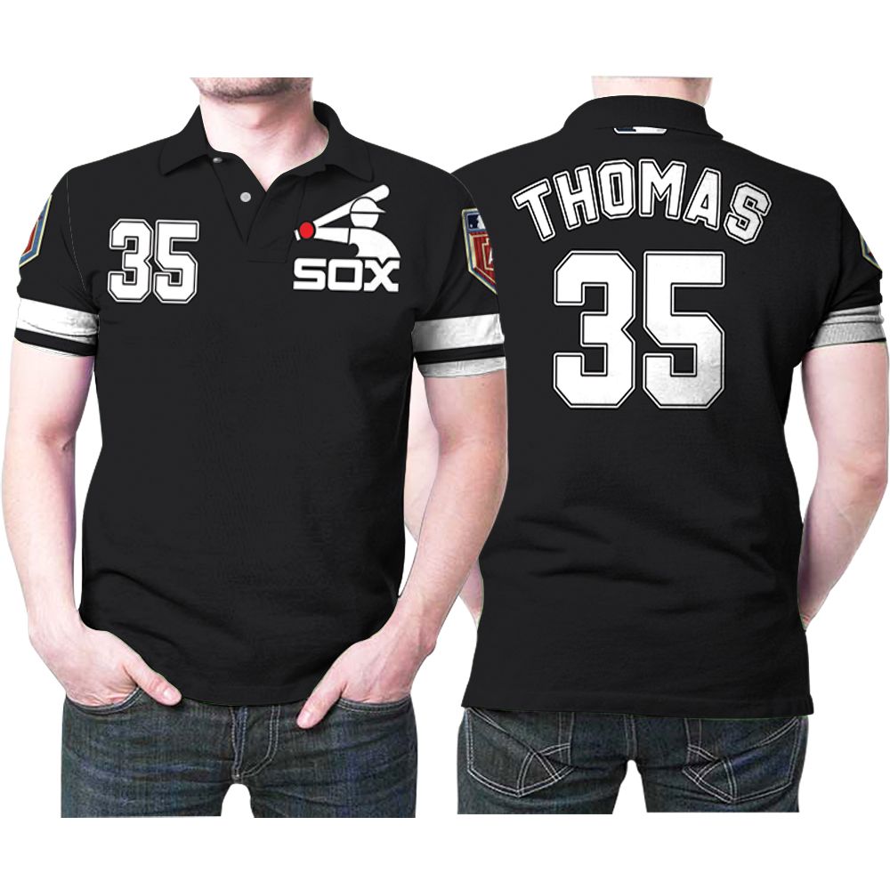 Chicago White Sox Frank Thomas #35 Mlb Great Player Majestic Spring Training Cool 3d Designed Allover Gift For Chicago Fans Polo Shirt Chicago White Sox Frank Thomas #35 Mlb Great Player Majestic Spring Training Cool 3d Designed Allover Gift For Chicago Fans Polo Shirt