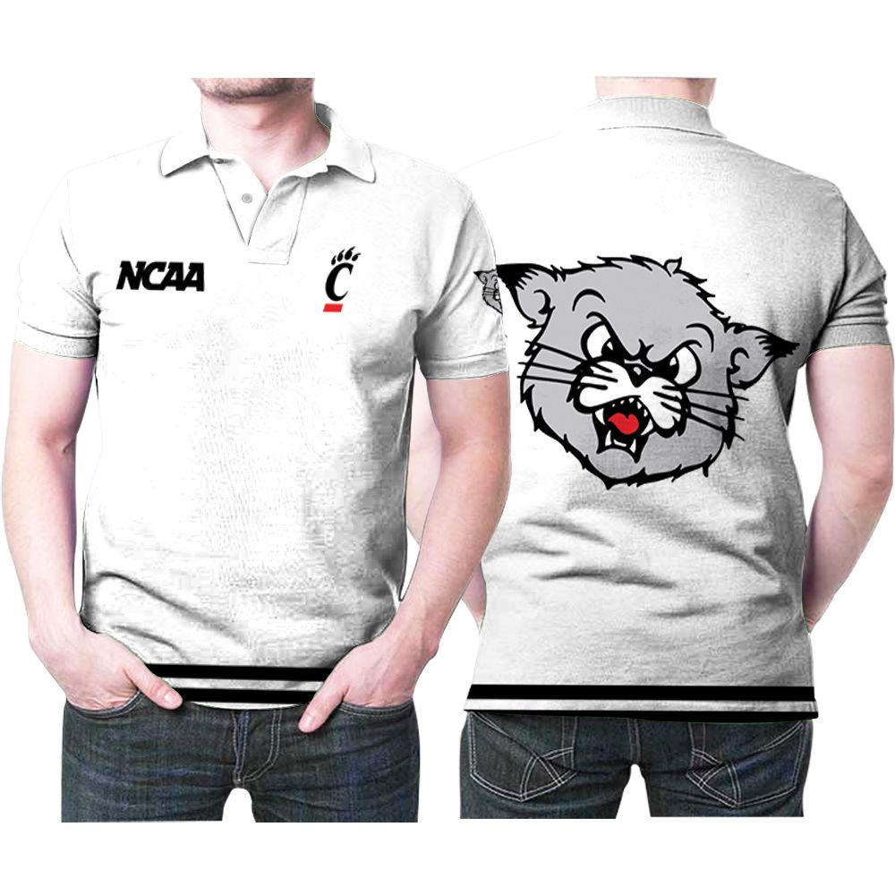 Cincinnati Bearcats Ncaa Classic White With Mascot Logo Gift For Cincinnati Bearcats Fans Polo Shirt All Over Print Shirt 3d T-shirt Cincinnati Bearcats Ncaa Classic White With Mascot Logo Gift For Cincinnati Bearcats Fans Polo Shirt All Over Print Shirt 3d T-shirt