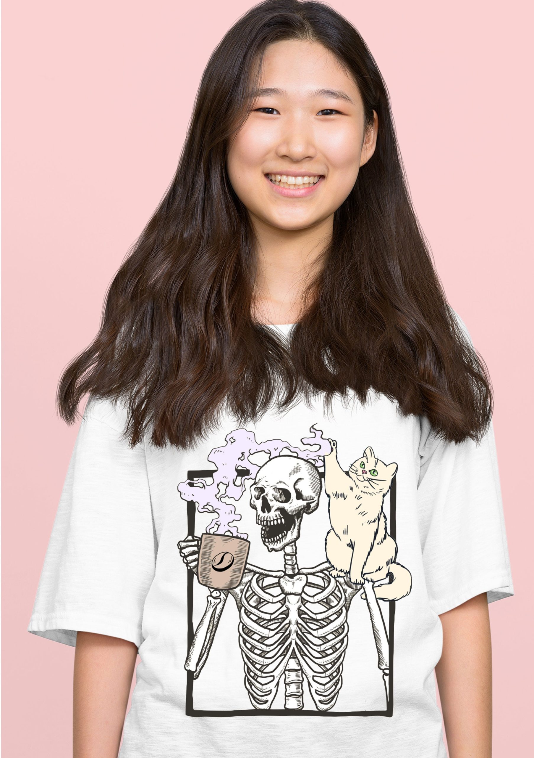 Coffee Lover Cat And Skeleton Lover Unisex T-Shirt Coffee Lover Cat And Skeleton Lover Unisex T-Shirt