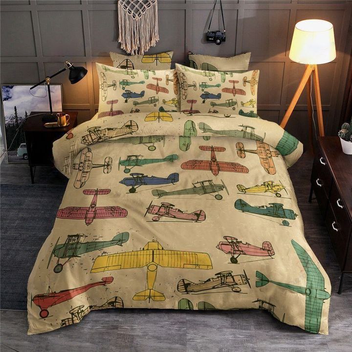 Colorful Airplane Cotton Bedding Sets Colorful Airplane Cotton Bedding Sets