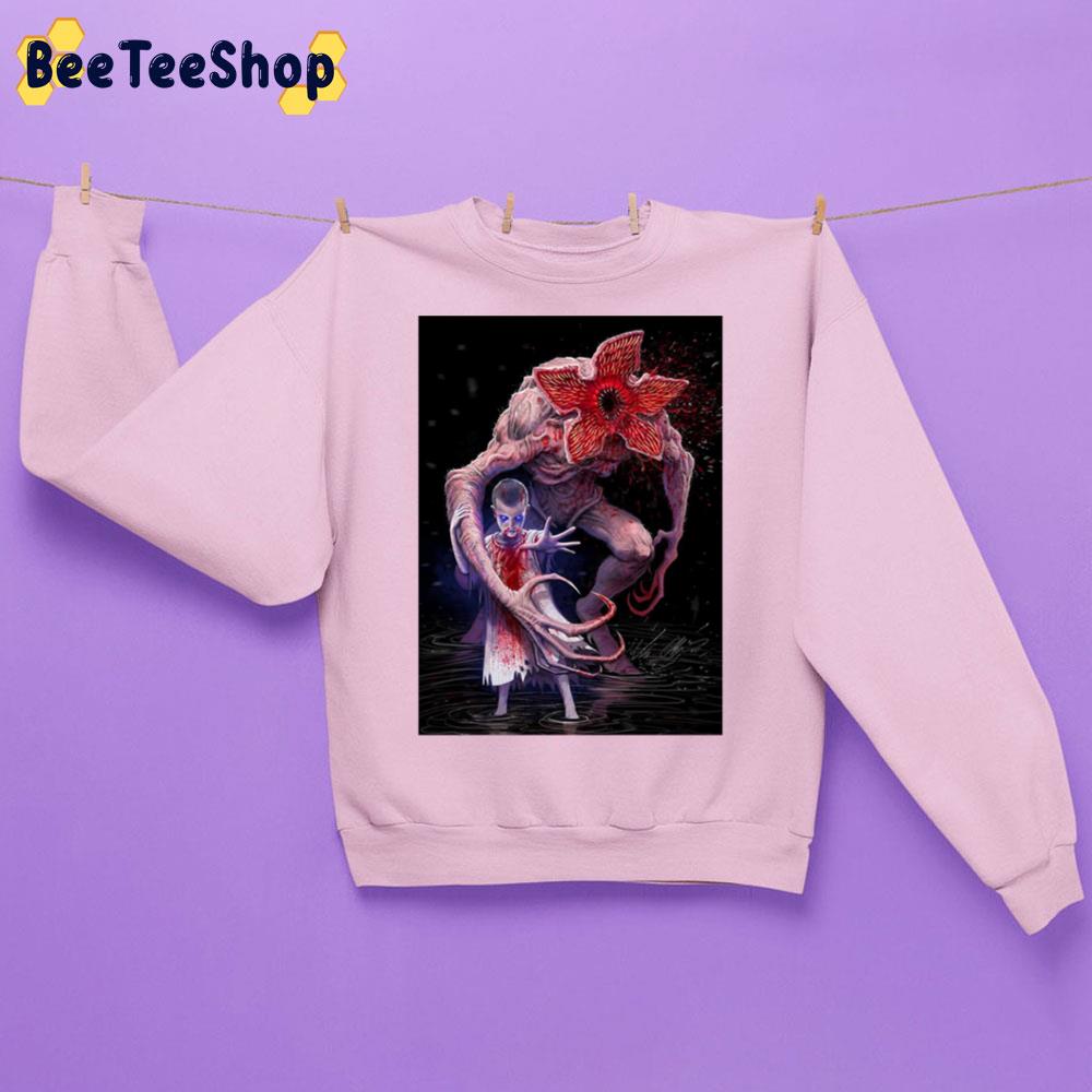 Cool Demogorgon And Eleven Stranger Things 4 2022 Unisex Sweatshirt Cool Demogorgon And Eleven Stranger Things 4 2022 Unisex Sweatshirt
