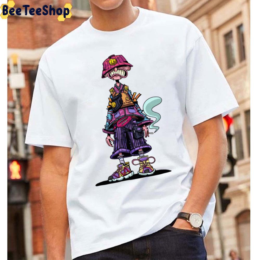 Crazy Character Smoking Art Unisex T-Shirt Crazy Character Smoking Art Unisex T-Shirt