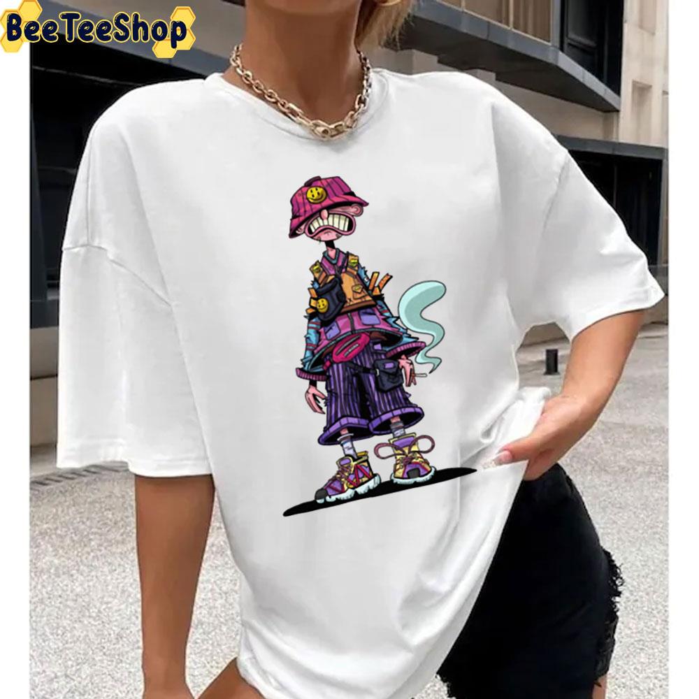 Crazy Character Smoking Art Unisex T-Shirt Crazy Character Smoking Art Unisex T-Shirt